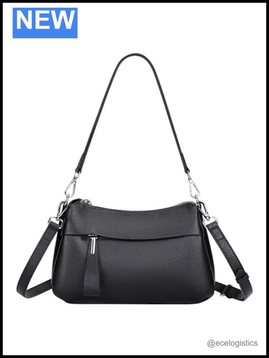 Handbags - Genuine Leather Crossbody Bag for Women Shoulder Purse with 2 Straps